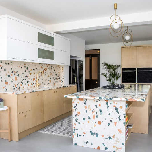 Terrazzo Worktop Cost - Faux Terrazzo Slab Kitchen Countertop