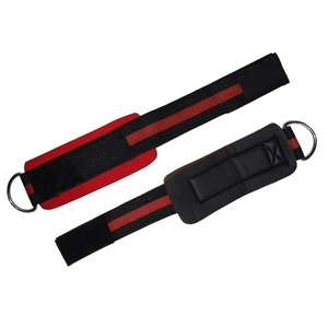 2026 Customized Logo Neoprene Padded Ankle Straps Double D Ring Nylon Cable Workout <b>Balance</b> Trainer Exercise Fitness Straps - Product Image 1