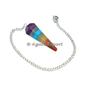 Péndulo de chakra Natural personalizado, cristal pulido curativo, péndulo unido, venta al por mayor - Product Image 2