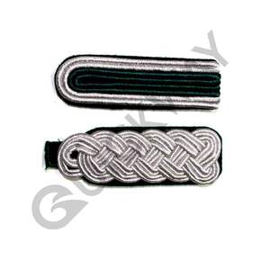 Custom <b>Silver</b> Red Epaulette Shoulder Board <b>Cloth</b> Comfortable Bullion Wire Sale Pakistan for Personal Defense Equipment - Product Image 4