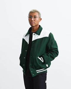 Veste universitaire réversible en laine 100% respirante et coupe-vent avec logo personnalisé pour homme, vente en gros, saison hivernale - Product Image 2
