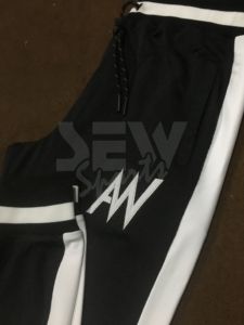Men's Breathable Sportswear Mesh Trouser with Rib Knit <b>Belt</b> Bottom Custom Logo Own Patches Plus Size Anti-Bacterial Quick Dry - Product Image 2