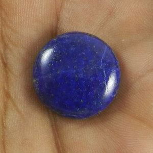 อัญมณีแลพิสแลซูลีธรรมชาติ17มม.,อัญมณีทรงหลวม Lapis Cabochon 3.01 Gms - Product Image 4