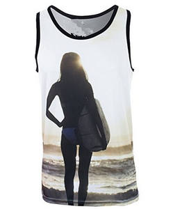 Camiseta sin mangas con impresión por sublimación personalizada, chaleco para exteriores, 100% poliéster, absorbe la humedad - Product Image 3