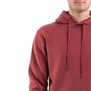 Hot Selling Maroon Color Fleece Pullover <b>Hoodies</b> with Hood and Tightening <b>String</b> Eco-Friendly Unisex Winter Regular Fit - Product Image 1