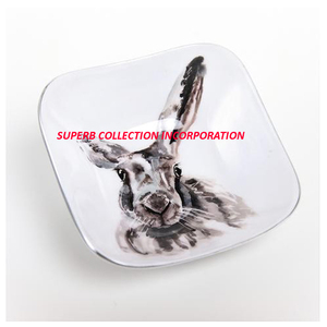 Thiết kế độc đáo hình vuông tùy chỉnh động vật in trang trí Bát cho khô các loại hạt và trái cây và salad Nhật Bản - Product Image 2