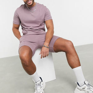 Conjunto de dos piezas de manga corta para hombre, pantalones cortos con músculos fuertes, asequible, nuevo - Product Image 3