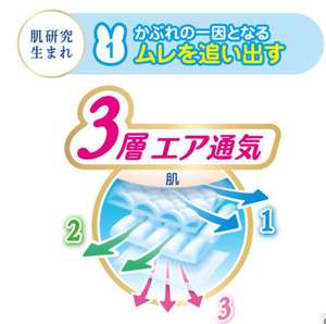 Diseño de embalaje 2 paquetes Versión Japón Original Alta calidad Famoso Merries Baby Diaper Tape tipo Recién nacido Tamaño 96PCs CALIENTE - Product Image 3