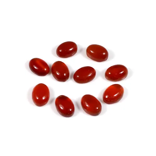 Natural red onyx carnelian shade gemstone oval cabochon 5x7mm 1 cts