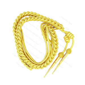 Aiguillette-uniforme de ceremonia dorado personalizado, cordón de hombro - Product Image 1