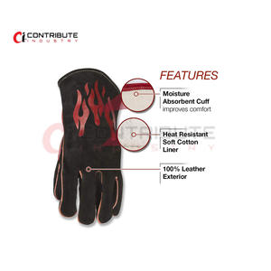 Gants de soudage TIG personnalisables Protection en cuir pour les mains et les bras Disponible en différentes tailles avec logo personnalisé - Product Image 4