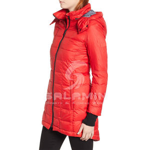 Nouvelle arrivée 2022, veste bomber matelassée imperméable respirante en spandex/nylon sur mesure, veste d'hiver longue pour femmes - Product Image 2