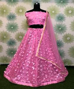 Recién llegado, seda de rayón impresa, trabajo de piedra, lehenga choli con ropa de boda dupatta, precio al por mayor, Ropa Étnica Surat ApparelGarment - Product Image 2