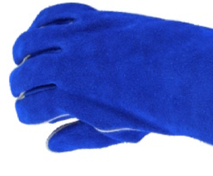Guantes de cuero de vaca divididos Guantes de seguridad de soldadura de construcción resistentes al calor con función de protección de pulgar reforzada - Product Image 3