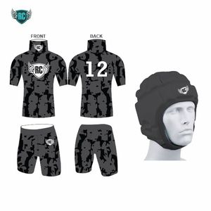 Conçu sur mesure 7-on-7 Quick Dry Compression Rash Guard Nouveau modèle Manches courtes Dernière technique de sublimation pour 7/7 jeux - Product Image 6