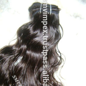 Cabello Remy indio virgen, onda Natural, negro, indio, Remy, tejido de cabello humano indio de grado 7A - Product Image 6