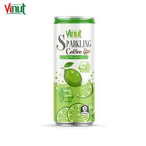 Lata VINUT personalizada de 250ml, embalaje de café Robusta de sabor suave con agua con gas de cal, proveedores y fabricantes - Product Image 1