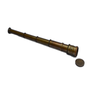 Tête de télescope au Design Vintage en cuir avec binoculaires au Design de finition Antique en laiton de plusieurs couleurs - Product Image 5