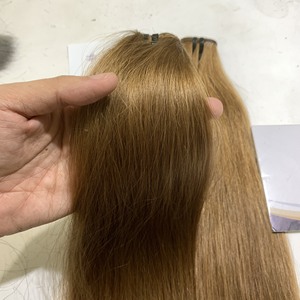 Competitive price #<b>6</b> <b>color</b> weft machine <b>hair</b> bone straight human <b>hair</b> 8-34 inches length cuticle aligned <b>hair</b> - Product Image 4