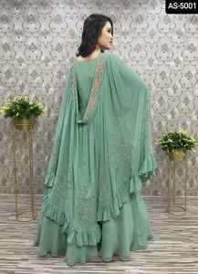 Último estilo indio bordado pesado Vestido de estilo completo para damas Vestido largo de fiesta con precio Dupatta - Product Image 4