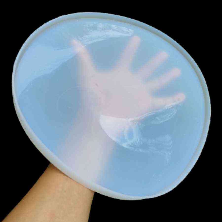 Molde de bandeja de resina circular grande de 30cm, plato de silicona de 11,8 pulgadas, servicio redondo, epoxi, bricolaje, decoración del hogar