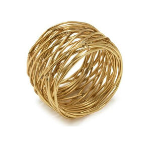 Nouveau rond de serviette en fil métallique personnalisé en or pour décoration de mariage meilleure vente et de haute qualité - Product Image 1