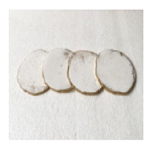 Sous-verres élégants de service de thé en céramique blanche de conception Meilleurs sous-verres en marbre de gros en vrac disponibles au prix le plus bas - Product Image 2