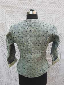 Chaquetas Cálidas de Invierno para Mujer con Cierre de Botones Cubiertos y Manga Larga, Abrigo Nehru, Chaquetas con Estampado Personalizado para Mujer - Product Image 5