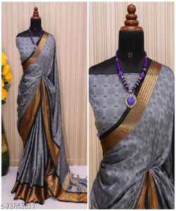 Banarasi Sari de seda Jacquard con blusa para mujer, ropa de fiesta para mujer, uso diario, de algodón suave Sari de seda, venta al por mayor, precio bajo étnico - Product Image 4