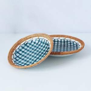 Handwoven <b>Rattan</b> Bohemian Vintage Retrto Round Storage Jewellery Makeup Skincare <b>Box</b> <b>With</b> <b>Lid</b> Made in Vietnam - Product Image 1