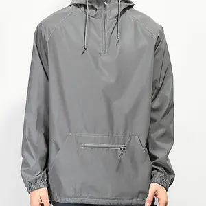 Chaqueta deportiva cortavientos para hombre con capucha/chaqueta cortavientos Anorak reflectante - Product Image 1