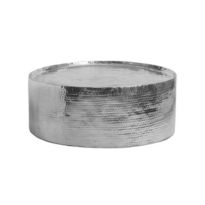 โต๊ะโลหะชุบนิกเกิลทำด้วยมือสำหรับห้องนั่งเล่นหรูหราโต๊ะข้างทรงกลมออกแบบได้ตามต้องการ - Product Image 1