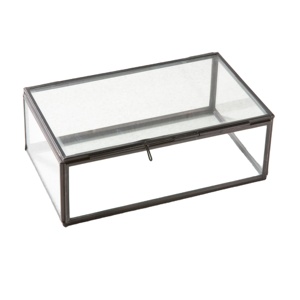 Boîtes de rangement en métal et verre, pour bijoux et décorations, la maison, livraison gratuite - Product Image 1