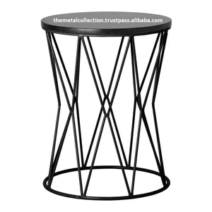 Table de meuble classique pour meubles de maison, Table d'appoint décorative de couleur or, Table de meuble en fer métallique de taille personnalisée - Product Image 6