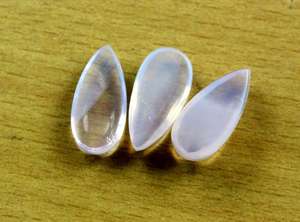 Cabochons en forme de poire lisse en pierre précieuse de quartz lavande naturelle pour la fabrication de bijoux - Product Image 4