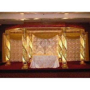 Pilar de cristal en espiral tradicional Mandap DE BODA Mejor precio FRP Pilar de cristal Mandap DE BODA Mandap de boda de estilo indio - Product Image 1