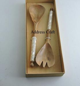 Trendy <b>Salad</b> Server <b>Salad</b> Tongs Inches Mango Wood Serving <b>Spoons</b> Set <b>Salad</b> Mixing Dinner Fork <b>Spoon</b> Long Handle home and kitchen - Product Image 2