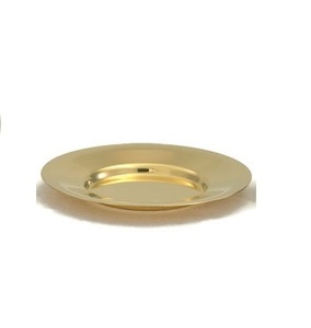 Assiette avec support en laiton, fournitures d'église, fournitures d'enterrement du monde cuivreux en inde - Product Image 2