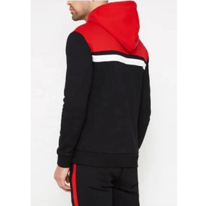 Nouvel ensemble de survêtement de sport pour homme, en coton uni, léger et respirant, avec capuche, pour l'hiver, noir, vente en gros - Product Image 2