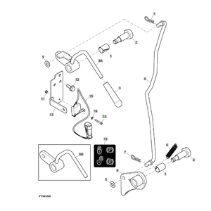 Tornillo de repuesto para tractor JD, número de pieza 21M7256, componente de alta resistencia para reparación y mantenimiento de tractores - Product Image 1