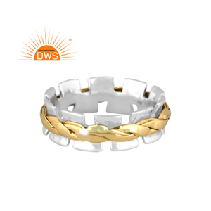 Bague fine en argent sterling avec motif rotatif pour femme, cadeau pour elle, fournisseur de bijoux indiens personnalisés - Product Image 1