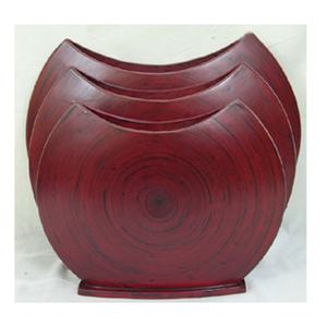 แจกันไม้ไผ่ทรงกลมทนทานเป็นมิตรต่อสิ่งแวดล้อมทำด้วยมือ - Product Image 4