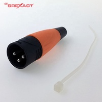 SREXACT Promotion Exceptionnelle : Connecteur Audio XLR 3 Broches en Laiton Plaqué Argent, 21g, avec Boîtier en Nylon 3P/15A SVP555X-Q (Paire Unique)
