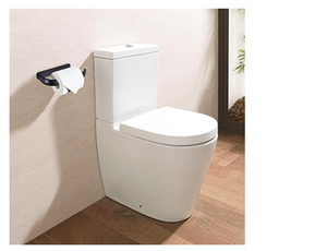 Porte-rouleau de papier toilette en métal enduit de poudre avec un design noir élégant Parfait pour les accessoires de salle de bain modernes et l'organisation - Product Image 2