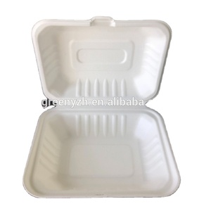 Food packaging Fried chicken box French fries box disposable 6.5 inch container/box/clamshell bagasse