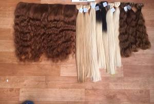 Pelucas ajustadas Clip-In Curl italiano Kinky Curly Brown Remy Máquina de cabello humano Trama doble Varios colores disponibles - Product Image 3