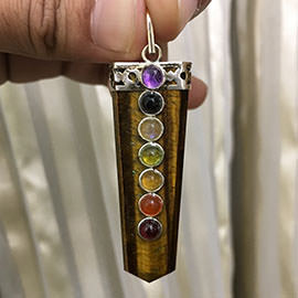 Colgantes de lápiz plano de ojo de tigre de la mejor calidad, piedras preciosas curativas de cristal, artesanías de piedra semipreciosa a precio mayorista - Product Image 5