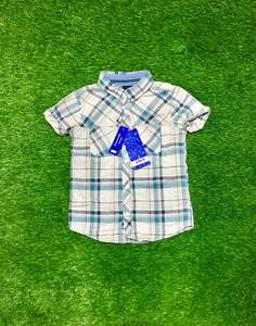 Chemise à manches courtes à carreaux pour garçon, en coton/polyester, décontractée, été, haute qualité - Confortable, respirante, anti-rétrécissement, anti-boulochage - Product Image 2