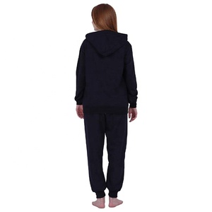Custom Print Logo HeavyWeight Cotton Fleece Sweatsuit Set Blank Ladies Jogger Sets Unisex Zip up Hoodie Set Tracksuits <b>for</b> Women - Product Image 2
