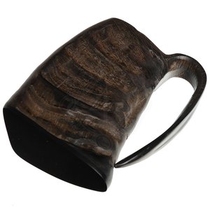 Tasse élégante en corne de buffle polie sur le thème des animaux, artisanat naturel pour boire tous les jours et décoration de la maison - Product Image 6